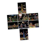 EXAOMBLE Set Papier à Gratter pour Loisirs Créatifs Cartes Scratch DIY avec Motifs Urbains Colorés Kit Artistique pour Garçon Fille et Activités Scolaires
