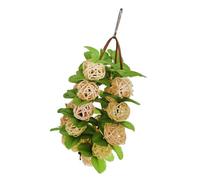 EXAOMBLE String De Jouet Rattan pour Oiseaux Jouet à Mastiquer pour Perruches Et Perroquets Accessoire Amusant à Suspendre La Cage Résistant Et Pratique pour Petits Animaux