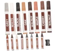 EXAOMBLE Stylo Retouche Meuble Kit Complet Couleurs Bâtons Cire Crayon Marqueurs Réparation Séchage Rapide pour Rayures Parquet et Mobilier