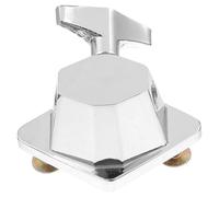 EXAOMBLE Support de Pied de Tom Tambour en Fer Argenté Plaqué, Installation Professionnelle Pratique pour Batteurs, Accessoires Batterie Musique Robustes et Antidérapants