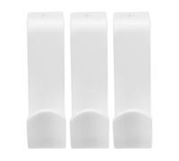 EXAOMBLE Supports de Rideaux Muraux 3pcs en Acier Inoxydable Blanc Crochets Robustes et Stables pour Tringles Extensibles, pour Salon ou Chambre