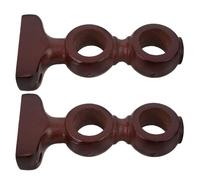 EXAOMBLE Supports Muraux Structure Double Support Stable en Bois pour Tringle à Rideaux Lot de 2 pour Décoration de Fenêtres et Bureaux