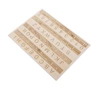EXAOMBLE Tableau D'apprentissage Braille Outil Éducatif Tactile en Bois Lettres et Chiffres en Relief Couleur Aléatoire pour Garçon et Filles et Adultes pour Débutants