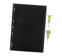 EXAOMBLE Tableau Écriture Braille Lignes Cellules Avec Stylet Outil Apprentissage Portable Pour Écriture Tactile Fournitures Pour Personnes Aveugles