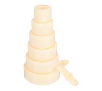 EXAOMBLE Tamper à tarte rond en silicone beige avec design unique, facile à entretenir, idéal pour la fabrication de tartes et pâtisserie maison