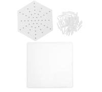 EXAOMBLE Tapis Réfractaire 11,3x9,7x1,1 Cm pour Four de Poterie en Alumine Blanc avec Design Multitrous pour Circulation D'air Améliorée et Retrait Facile en Atelier