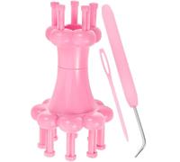 EXAOMBLE Tricoteuse de Laine Double Tête DIY Aiguilles et Crochet, Kit Tricotin Manuel pour Créations de Bracelets, Colliers, Tissage Artisanal et Présents pour Débutants