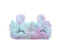EXAOMBLE Trousse à Crayons Rangement Multifonction en Peluche Licorne Fermeture Éclair Lisse Style Cartoon la Mode pour École pour Élèves Primaire