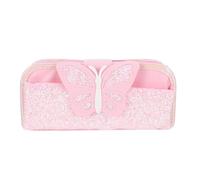EXAOMBLE Trousse à Papeterie Multifonction Paillettes, Grosse Capacité, Tissu Oxford et PU, Design Rangement Inséré, pour Fournitures Scolaires Étudiantes