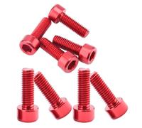 EXAOMBLE Vis Hexagonales M5 Design de Sécurité Visible Lot de 8 en Alliage D'aluminium Assemblage Rapide pour Porte-bidon de Vélo pour Longues Distances