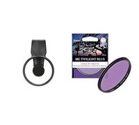 EXAPRO Filter Clip Set de Prise de Vue pour Smartphone avec Kenko MC Twilight Blue φ49mm
