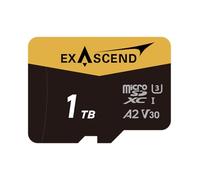 Exascend Catalyst Carte microSD 1 to (UHS-I, V30) - Carte mémoire extrêmement puissante pour vidéo 4K, Drones, caméras d'action et appareils Mobiles, capacité maximale et Haute fiabilité