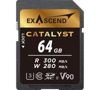 EXASCEND Carte SD 64GB UHS-II V90 R300/W280 Catalyst Serie