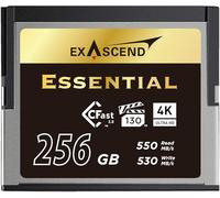 Exascend Essential Carte mémoire Cfast 2.0 256 Go, jusqu'à 520 Mo/s en lecture, approuvée pour Blackmagic URSA Mini Pro 12K, Canon XC15/C300MKII et plus encore