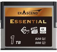Exascend Essential Carte mémoire Cfast 2.0 de 1 To, jusqu'à 520 Mo/s en lecture, approuvée pour Blackmagic URSA Mini Pro 12K, Canon XC15/C300MKII et plus encore