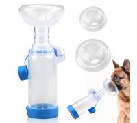 exatta Chambre d'inhalation pour Animaux,Inhalateur pour Animaux,Chambre Aérosol,2 Masques pour Chats et Chiens,Aide Respiratoire Compagnie,Léger,administrer des médicaments à Votre Animal (Bleu)