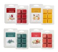 exatta Fondants de Cire Parfumée, Bougies de Cire de Soja Parfumées, Paquets Bougie parfumée, Pomme Cannelle, Cèdre, Pain d'épices, vin, pour Lampes Parfumées, Brûle Parfum, Parfum Maison, d'Ambiance