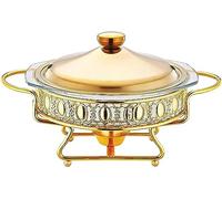 EXBERT Serveur de buffet électrique Chef Chafing Dish Buffet Set, ensembles de chauffe-buffet et chauffe-eau en acier inoxydable, mini buffet Hot Pot pique-nique en plein air maison