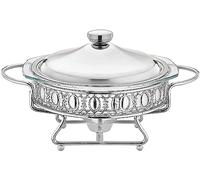 EXBERT Serveur de buffet électrique Chef Chafing Dish Buffet Set, ensembles de chauffe-buffet et chauffe-eau en acier inoxydable, mini buffet Hot Pot pique-nique en plein air maison