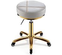 EXBERT Tabouret Roulant Tabouret sur roulettes Tabouret de beauté Robuste Ascenseur à poulie Rotatif Salon de beauté Manucure Spécial Haut de Gamme Chaise de Coiffure Tabouret Rond Mode (Couleur: G