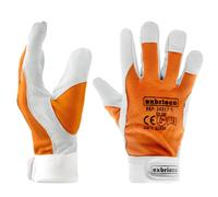 EXBRIECO 1, 3, 6 ou 12 Paires, Gants de Travail, EPI, Cuir D'agneau, Protection Contre L'abrasion, Résistance à la Déchirure, Sécurité au Travail, Mécanique, Thermique, Jardinage, Construction.