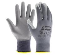 EXBRIECO, 12, 6 ou 3 Paire, Gants de Protection, Polyester et Polyuréthane, Durables, Résistants à l'Abrasion, la Réparation, la Mécanique avec une seule Prise, pour Hommes et Femmes.