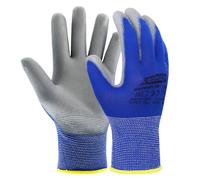 EXBRIECO, 12, 6 ou 3 Paires, Gants de Protection, Gants de Travail, EPI, Nylon et Polyuréthane, Respirant, Anti-déchirure, Durable, Léger, Résistant à L'abrasion, pour le Jardinage, les Réparations.
