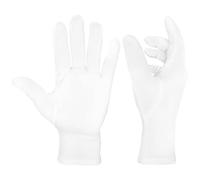 EXBRIECO, 2, 6 ou 12, Gants en Coton, Gants Hydratants, Doux, Élastiques, Soins des Mains, Confortables, Mime, Bijoutier, Serveur, Costume, Blanc ou Noir.