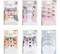 Exbrith 270 Feuilles Notes Adhésives en Animaux, Mini Note Autocollantes, Cute Animals Sticky Notes, pour Brochures, des Mémos, des Signets, des Autocollants pour Réfrigérateur