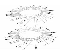 Exbuster Lot de 2 ceintures anti-martres et chats en acier inoxydable, pour un diamètre max. de 12 cm (arbre répulsif pour chat, protection de tuyau de descente, répulsif contre les martres)
