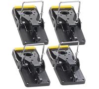 Exbuster 4 pièges à souris professionnels en plastique, hygiéniques et réutilisables