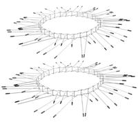 Exbuster Lot de 2 ceintures de répulsif contre les martres et les chats, en acier inoxydable, pour jusqu'à 12 cm de diamètre (arbre répulsif chat, protection contre les martres, chien)