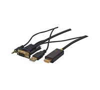 Exc 127846 Câble adaptateur VGA avec audio vers HDMI Noir