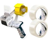 EXC-828PL Distributeur de ruban adhésif Pushflap ; largeur du rouleau de ruban adhésif de 5,1 cm, diamètre du noyau de 7,6 cm ; lame rétractable de sécurité ; cadre en acier massif monobloc ; chargeur