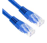 EXC 973077 Câble de raccordement RJ45 mâle vers mâle Cat.5e F/UTP sans accroc Bleu 20 m