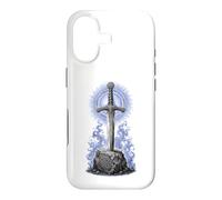 Excalibur Épée en Pierre Légende arthurienne Art de Ligne sacrée Coque pour iPhone 17