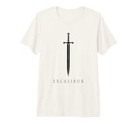 Excalibur L'épée légendaire dans la Pierre du Roi Arthur T-Shirt Haut de Gamme
