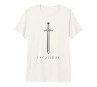 Excalibur L'épée légendaire dans la Pierre du Roi Arthur T-Shirt Haut de Gamme
