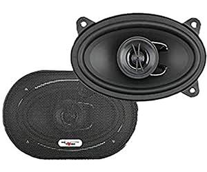 Excalibur X462 Haut-Parleurs Voiture 4x6 Pouces - Enceintes Coaxiales 2 Voies 10x15 cm - Kit Audio Auto Universel Remplacement Porte ou Tableau de Bord - Son Stéréo 4 Ohm Paire Noir