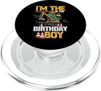 Excavateur d'équipage I'm The Birthday Boy Party T-Rex Boys PopSockets PopGrip pour MagSafe