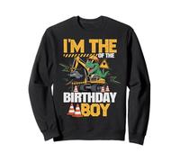Excavateur d'équipage I'm The Birthday Boy Party T-Rex Boys Sweatshirt