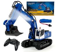 Excavateur RC Kaliwoer 13550 – Pelle Télécommandée 1:18 avec Lumières LED, Sons Réalistes et Rotation 360°