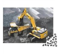 Excavator Mining Jigsaw Puzzles 1000 Pièces Matériau Recyclable Heavy Equipment Senior Puzzles Impossible Hard Difficult Challenging Jeu Éducatif for Men 70x50cm/1000pcs