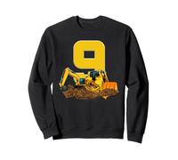 Excavatrice 9e Anniversaire Bulldozer Construction Adventure Sweatshirt