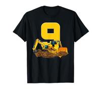 Excavatrice 9e Anniversaire Bulldozer Construction Adventure T-Shirt