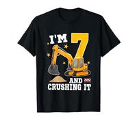 Excavatrice de Chantier J'Ai 7 Ans et Digging It fête Ses 7 Ans T-Shirt