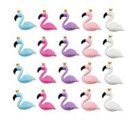 EXCEART 1 Jeu Accessoires De Coque De Téléphone Diy Flamant Résine Décor Pour Mobile Fournitures Pour Spéciaux Couleur Aléatoire 50 Pièces