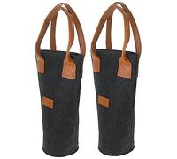 EXCEART 1 Jeu De Stockage De Bière De Fête Ouvre-bouteille Électrique Vide De Bouteille De Vin Infuseur Double Sacs À Bouteilles Pour Fil Grey Feutre 2 Pièces