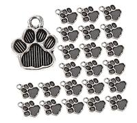 EXCEART 1 Jeu Pendentif Patte De Chien Organisateur D'argenterie Bijoux De Bracelet Jouets Pot De Coussins À Épingles Décoration De Puissance Ramequins Alliage De Zinc Silver 100 Pièces