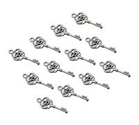 EXCEART 1 Lot De 100 Pièces Pendentif pendentif clé porte-clés pendentifs clés pour la fabrication de bijoux accessoires collier pendentif Charme clé alliage Silver